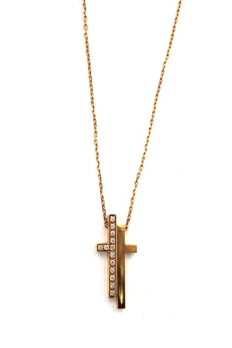 cross necklace gucci|gucci diamond split cross necklace.